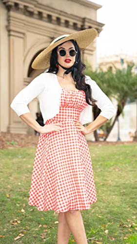 Summer Short Sleeve Cardigans For Women Cropped Cardigan Sweater Open Front Shrugs For Dress White S #TOP6