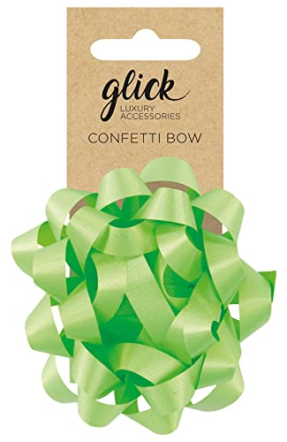Glick Nœud vert anis, pour emballage cadeau, arts et artisanat, BF23, nœud confettis vert citron