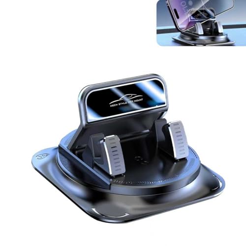 Teybouk Car Dashboard Phone Holder, Anti-Slip Grips & One-Hand Operation
