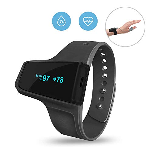 ViATOM Pulsoximeter mit Bluetooth, Sauerstoffsättigung Messgerät Finger und Handgelenk, tragbarer...