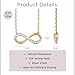 Jewelili 10K Yellow Gold Infinity Pendant Necklace for Women | 1/10 CTTW Natural White Round Diamonds | 18