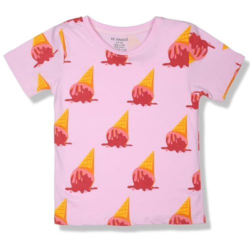 Image of Be Awara Kids Printed Half Sleeves T-shirt & Shorts Clothing Sets, 100% Cotton Soft Unisex Cord Set, Comfortable Wear for Kids With Cool Prints, Everyday Casual Wear for Boys & Girls