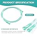 4-Pack Oxygen Mask Medium Size for Adults, Elongated Face Mask with 6.6ft Oxygen Tubing & Adjustable Head Strap, DEHP-Free & Latex-Free (No Cup)