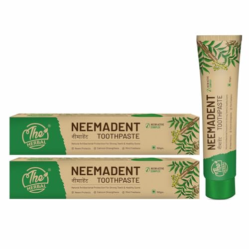 Image of Neemadent Neem Toothpaste 150g | Strong Teeth, Cavity Protection, Reduce Plaque & Prevents Bad Breath | Herbal Toothpaste with Neem & Clove | Antibacterial Gum Care | Pack of 2