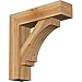 Ekena Millwork BKT0806X30X30IMP05RWR Imperial Block Bracket w/Offset Brace, 30"D x 30"H, 8" W Western Red Cedar (Rough Sawn)