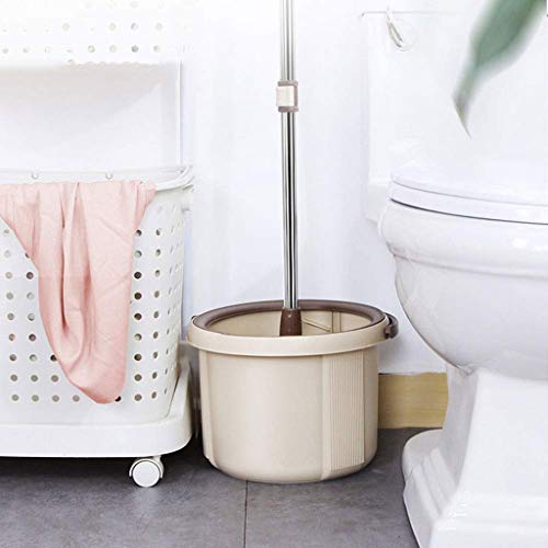 Juego de fregona giratoria y cubo con sistema de fácil escurrido, paño de microfibra lavable para una limpieza eficiente del suelo del hogar y la cocina