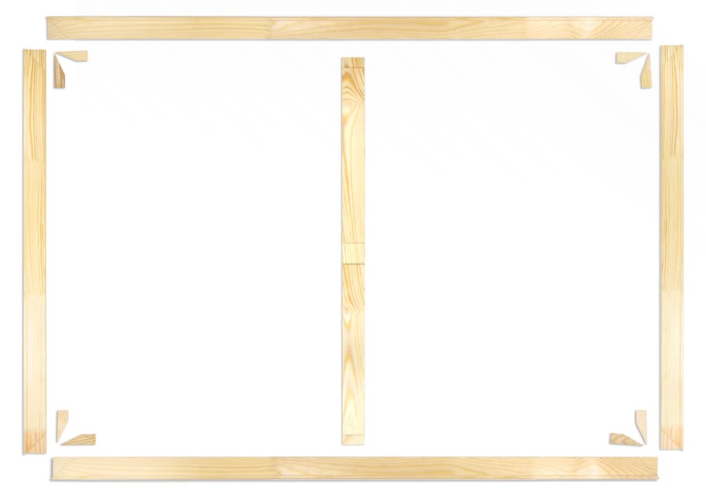 1art1 Cadres Châssis en Bois Nu Cadre à Monter Soi-Même Kit DIY Baguettes De Châssis en Bois pour Toiles 120x80 cm