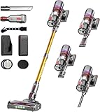 UNINELL HOME Cordless Vacuum Cleaner, 50000Pa 580W 70Mins Vacuum Cleaners for Home,Anti-Tangle Stick Vacuum Self-Standing, Handheld Vacuum Rechargeable for Pet Hair/Carpet/Floor,LED Display