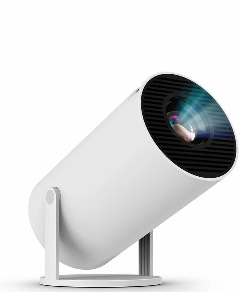 Upgraded Projector with WiFI 6 and Bluetooth Mini Portable Smart Video Theater 4K HD 1080P Outdoor Screen Movie Home TV Monitor PC Games 180°