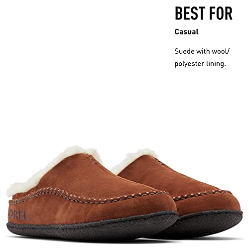 Sorel Men's Falcon Ridge Ii Slippers — Dark Amber, Blackened Brown — Indoor & Outdoor — Suede — Size 12 #TOP2