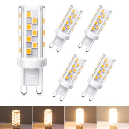 Ampoules LED G9 dimmables 2700K blanc chaud équivalent halogène 30W 40W, lot de 5