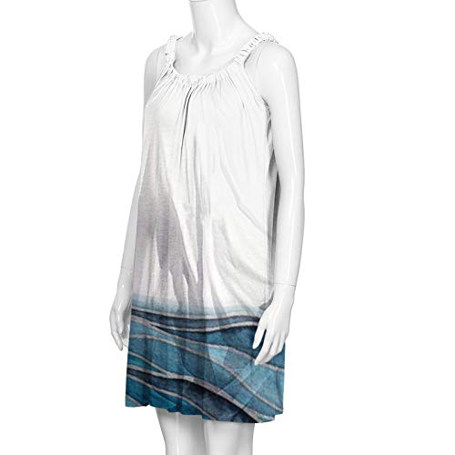 Vestidos de verão para mulheres, bandeira americana, sexy, sem mangas, boho, floral, frente única, v