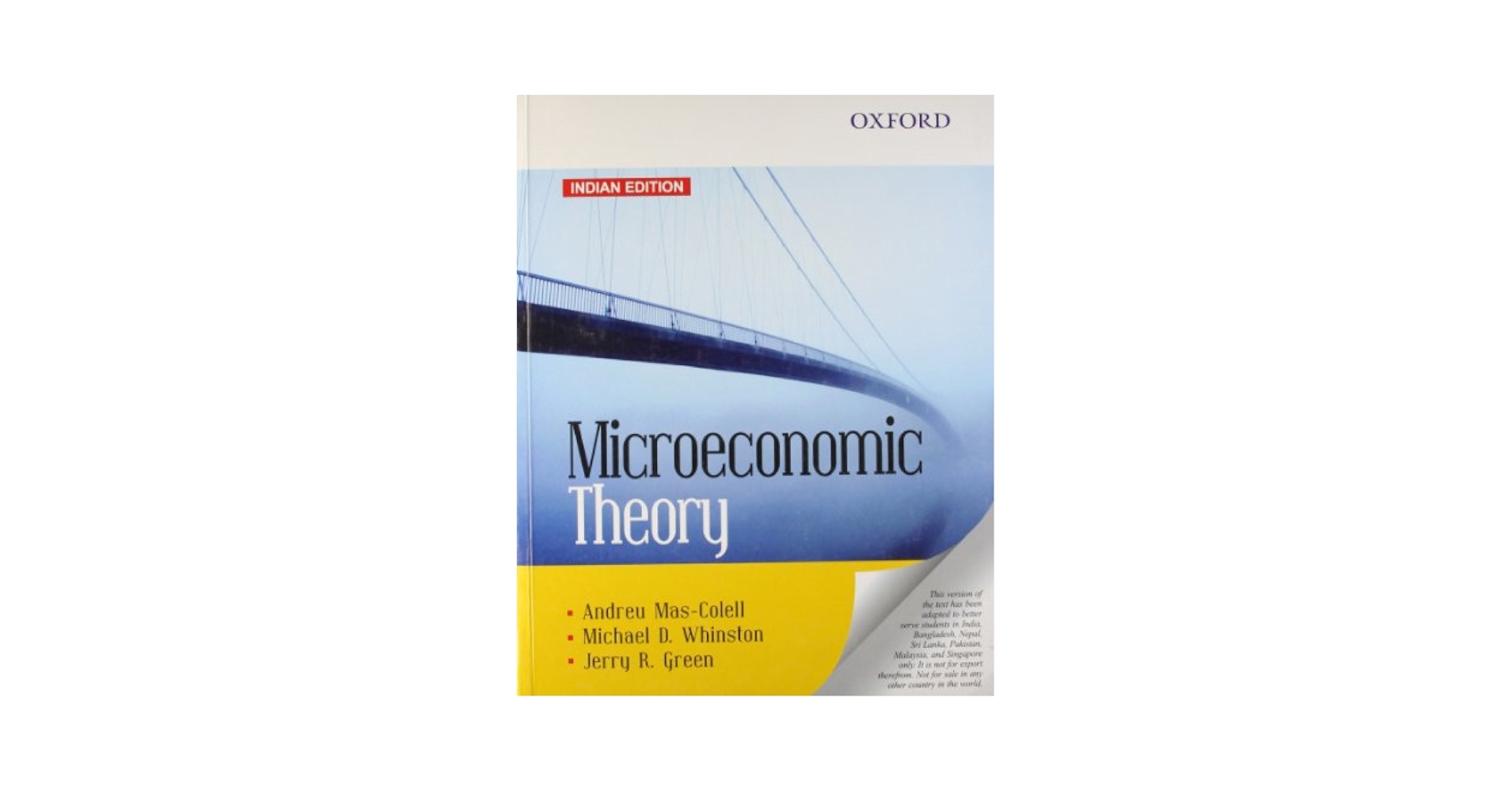 Amazon.com: Microeconomic Theory: 9780198089537: Mas-Colell