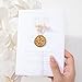 UNIQOOO Wax Seal Stickers - 3D Floral Wedding Invitation Envelope Seal Sticker, 50 Pcs Self- Adhesive Flower Antique Gold Stickers, Perfect for Invitation, Christmas, Gift Wrapping