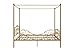 DHP Canopy Sturdy Bed Frame, Metal, Full, Gold