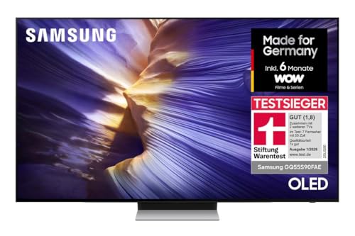 Samsung OLED 4K S90F 55 Zoll (138 cm), UHD Fernseher, NQ4 AI Gen3 Prozessor, OLED HDR+, 4K Upscaling Pro, Dolby Atmos, Gaming Hub, Motion Xcelerator 144Hz, Samsung Vision AI Smart TV