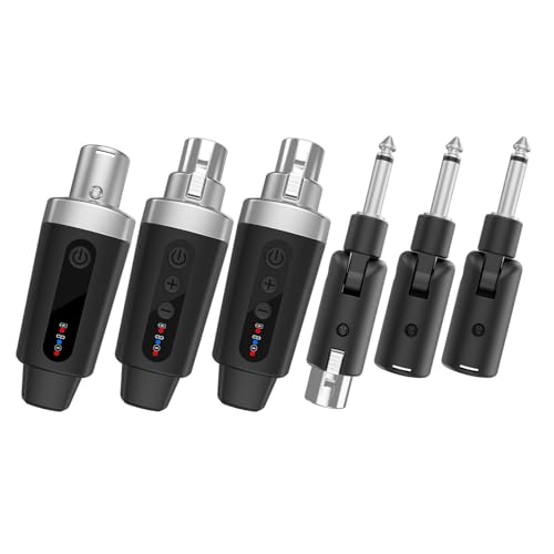 Sistema inalámbrico de micrófono Keenso, transmisor y receptor XLR inalámbricos ABS, conexión plug and play 2.4G, rango de 30 a 50 m, respuesta de frecuencia de 20 Hz a 20 kHz para conciertos y grabación en estudio (1 a 2) miniatura 3