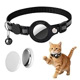 SWHC Collier GPS Chat, Tracker/Localisateur Bluetooth, Localisation en Sans Abonnement, Positionnement Auxiliaire, iOS/Android Compatible, Fermeture Anti-Étranglement pour Chaton, Chats
