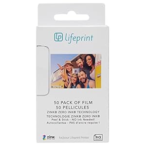 Lifeprint 50 pak film voor Lifeprint Augmented Reality Foto EN Video Printer. 2×3 Zero Ink sticky backed film