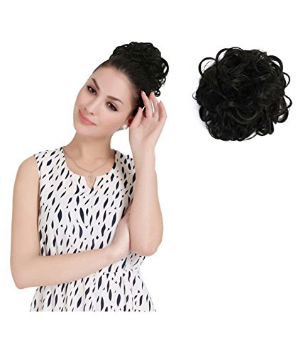 Image of Air Flow Natural Looing Realistic Black Hair Extension Long Hair Silky With Free Wig Comb (Mega Bun Combo)