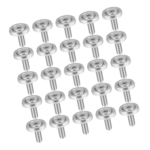 REPAIROCK Car Bumper Fender Washer Bolt M6x20mm Engine Bay Dress Up Kit Stainless Steel Silver Tone (Set of 25) Auto Replacement Parts