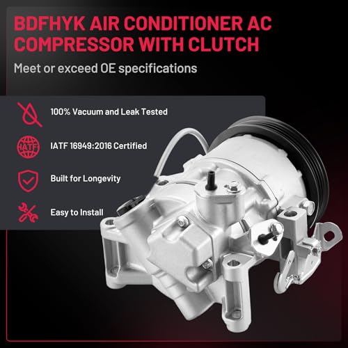 BDFHYK Air Conditioning A/C Compressor with Clutch Compatible with Scion xA xB 2004 2005 2006 1.5L, Replacement 8376, 98376, 97376, 88310-52530