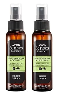 Pack of 2 Avon Sense Essence Room Spray 2 x 100ml - With Ultimate Things (Lemongrass & Coconut)