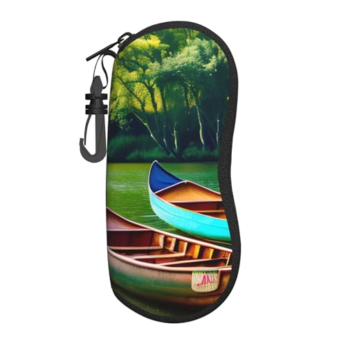 OXKGHHO Lago con barcos, canoas y parques, funda suave de neopreno ultraligero con cremallera, para hombres y mujeres, Negro -, talla única