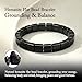Men's Hematite Healing Bracelet - Natural Stone Beaded Gift for Him, Inspirational Jewelry to Reignite Masculine Energy & Confidence (Black Square)