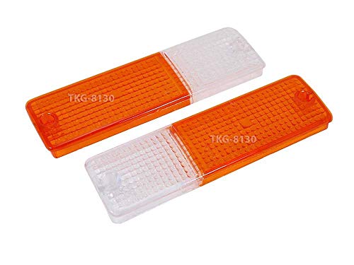 datsun 720 front bumper - K1AutoParts Clear and Amber Front Bumper Light Lens For Nissan 720, Datsun 720 1980-1986