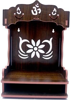 Templo de madera Pooja compacto para optimizar altar de hogar