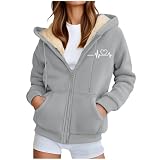 Sudaderas Mujer con Capucha Cremallera Forro Polar Ropa de Invierno Fleece Chaqueta Entretiempo Sweatshirt Casual Deportiva Sudadera Manga Larga Abrigos Talla Grande Outwear Hoody Moda Abrigo Otoño
