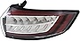 Evan-Fischer Tail Light Lens and Housing Compatible with 2015-2018 Ford Edge Clear & Red Lens Passenger Side