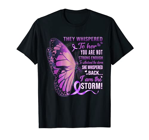 I Am The Storm Lupus Awareness Purple Ribbon Butterfly Women Camiseta