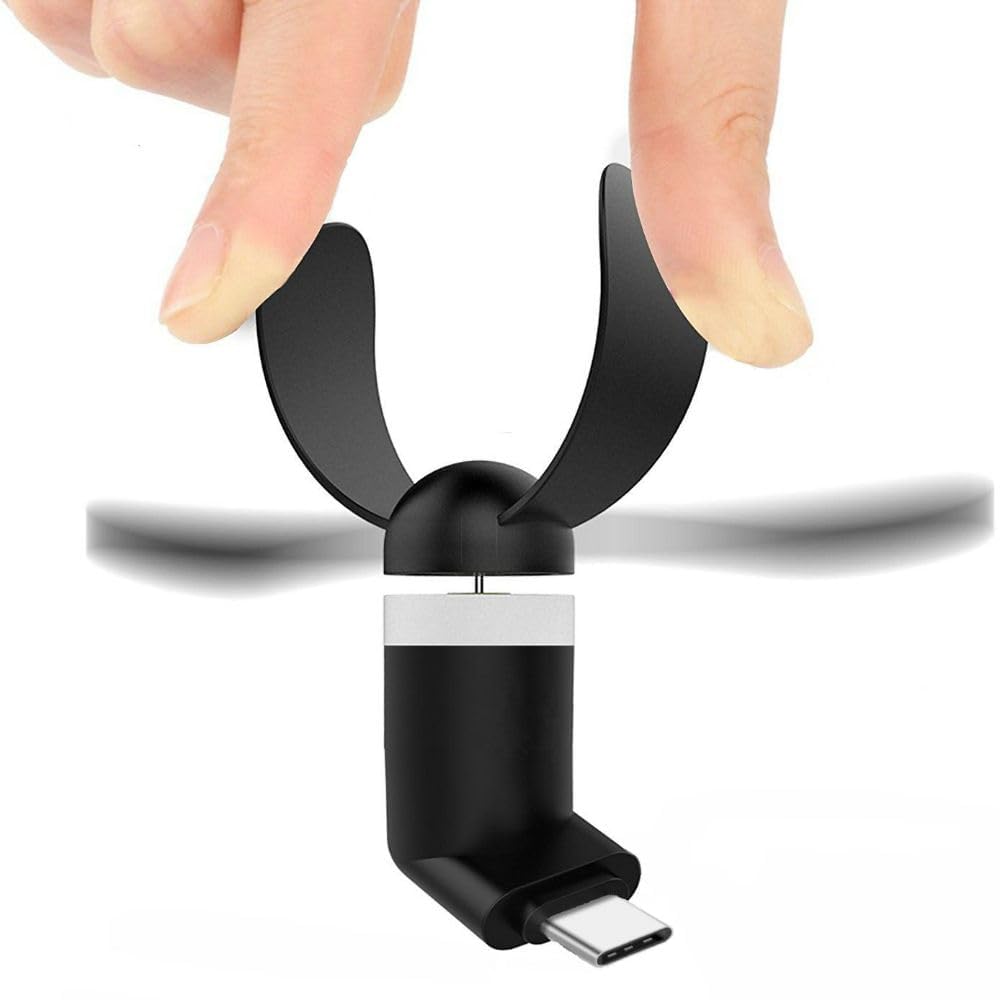 Type C Mini USB Cooling Fan OTG Mobile Cooler for Android Smartphones (BLACK)-image-14