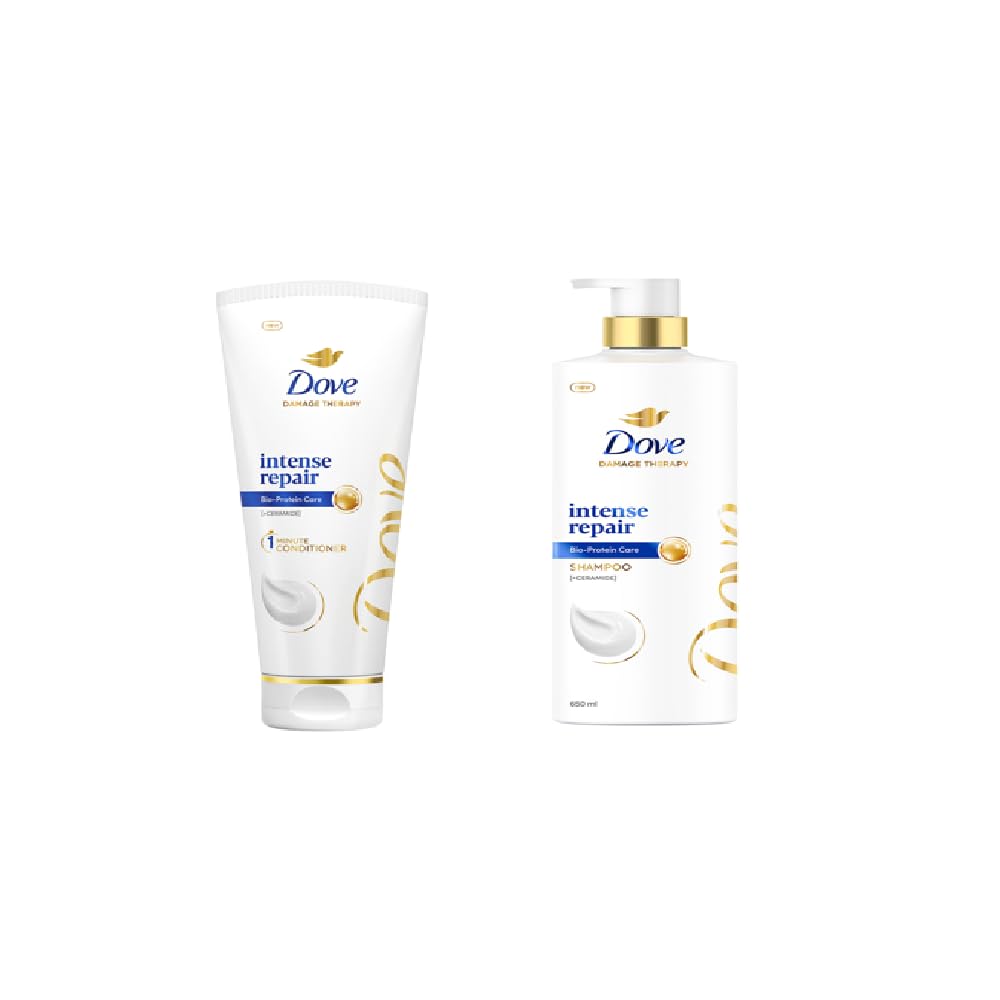 Dove Intense Repair Shampoo 650ml & Dove Intense Repair Conditioner 175ml, Combo | Enriched With Keratin Actives to Smoothen Dry and Frizzy Hair - Deep Conditions Damaged Hair for Men & Women-image-8