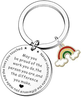 WTOPP Thank You Keyring Thank You Gifts for Women Men Leaving Gifts for Colleagues Nurse Teacher Mentor Coach Volunteers Empolyees 