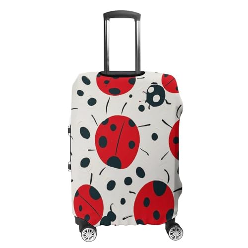 Carry on Luggage Cover Red Black Spotted Ladybug Suitcase Covers for Luggages Tsa Approved Travel Luggage Sleeve Protector Elastic Suitcase Protector Anti-Scratch Washable Fits 19-30 Inch Case -M4