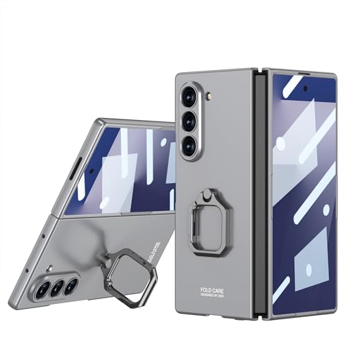 Coque Samsung Galaxy Z Fold 7 Ysnzaq Armor avec support anneau et verre gris