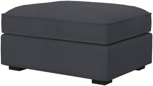 Soferia Replacement Compatible Cover for Kivik Footstool, Fabric Elegance Metal Grey