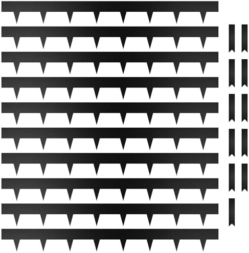 KOL Galvanized Steel Flexible Garden Lawn Edging, 10-Pack Black Metal Landscape Edging Strips - Heavy Duty Hammer-in Border with 11 Clips - 16-Gauge - 40" L x 4.5" H (33FT Total Length)