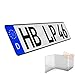 Produktbild 1 Stück KFZ Kennzeichen 46cm x 11cm Nummernschild 460mm x 110mm Wunschkennzeichen DIN zertifiziert Autokennzeichen auch für Fahrradträger Anhänger LKW Wunschprägung amtliches Kennzeichen Autoschild