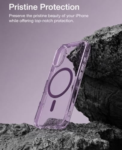 Image of Elzzi Anti Scratch Semi Translucent Cover for iPhone 17 Case, Premium PC + TPU Magnetic Phone Cases Drop Proof, Compatible with Magsafe Slim Never Yellowing Shockproof - Cherry