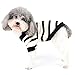 Zunea Hunde-Shirts für Kleine Hunde Sommer Basic T-Shirt Streifen Welpen Kleidung Pailletten Liebe Herz Sweatshirt Weiche Baumwolle Tee Shirt Haustier Kleidung Pullover Chihuahua Bekleidung Gelb XS