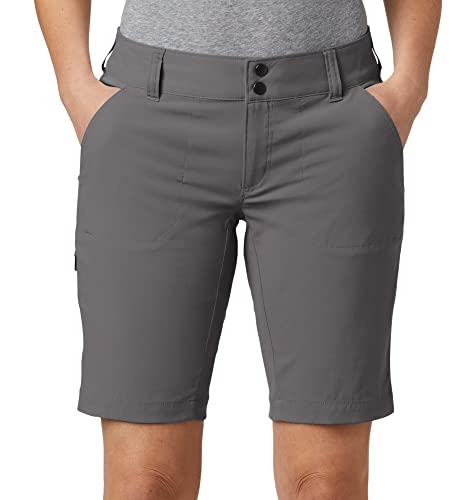 Columbia Short feminino longo padrão Saturday Trail Long, cinza cidade, 4L x 12C