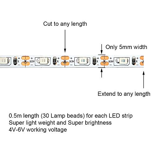 Elechawk WING-LED-RGB Light Strip For Rc Fixed Wing Airplane Flying Wing Plane Ar Wing Drone Model Car Truck thumb #4