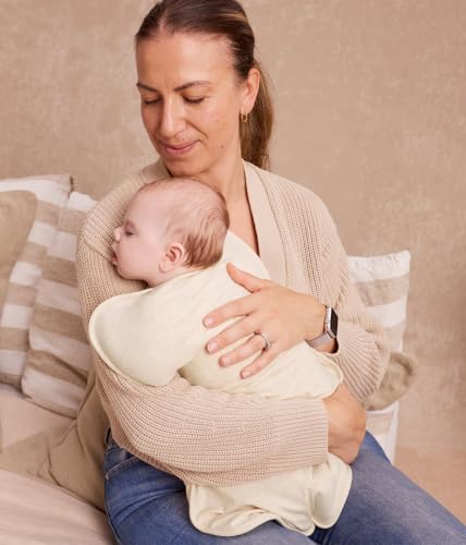 Image of Love to Dream Swaddle UP Warm, 2.5 TOG, Dramatically Better Sleep, Allow Baby to Sleep in Preferred Arms Up Position for Self-Soothing, Secure Fit Calms Startle Reflex, 5-8.5lbs, Olive Bees