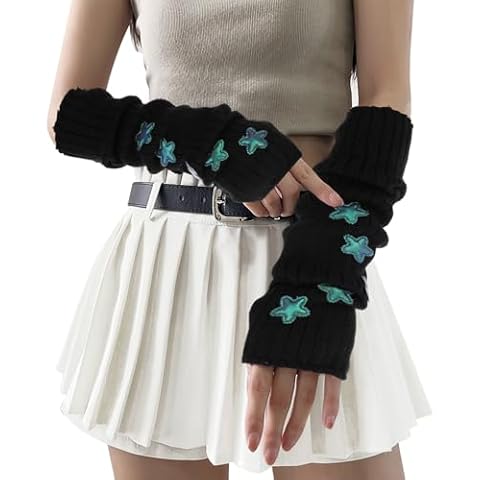 CIATBYYJ Y2K Fingerless Gloves for Women Cover