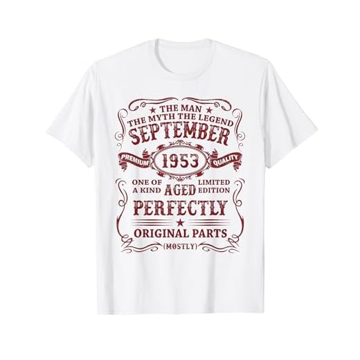 Fabricado En 1953 71 Años Cumpleaños Hombre Septiembre 1953 Camiseta