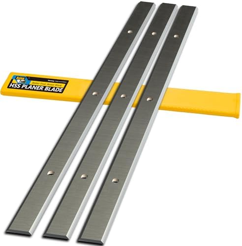 Planer Blades Knives HSS Replacement for Delta 22-580 22-549 22-555 22-590 Wen 6552 Craftsman 21743 Grizzly G0689 Ryobi AP1300 Metabo DH330 Thickness Planer 13 Inch Heat Treated Double edge Set of 3